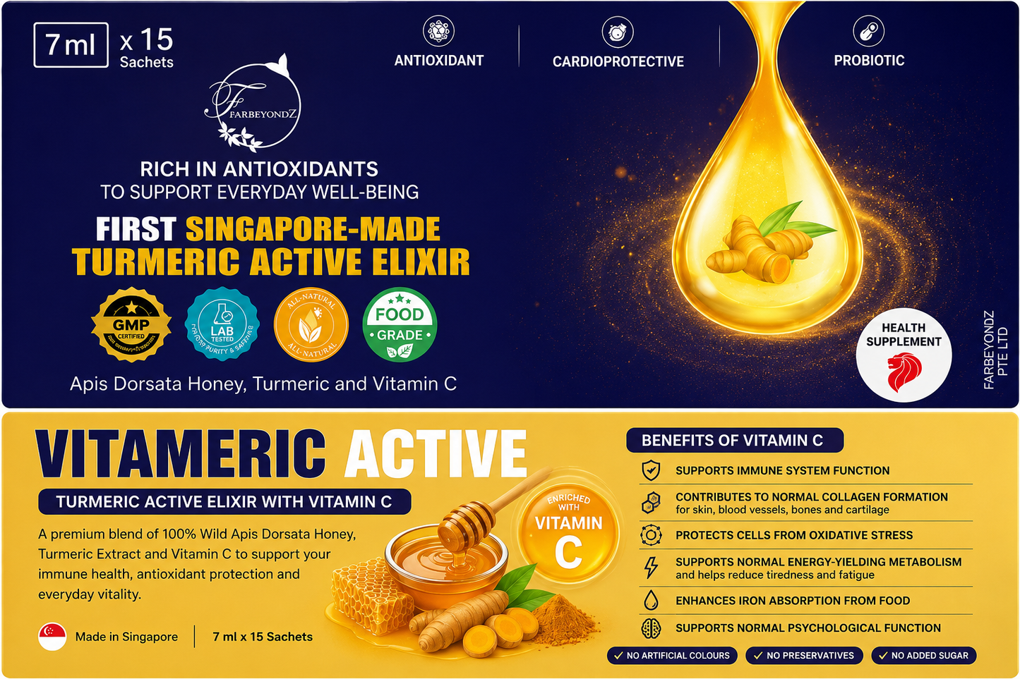 VITAMERIC ACTIVE ELIXIR WITH VITAMIN C (15 SACHET BOX)